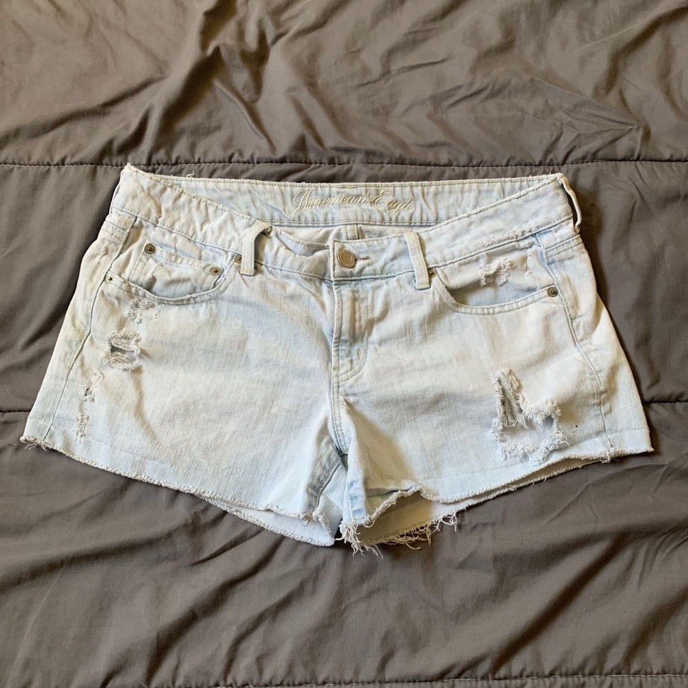 Light Wash Short Shorts